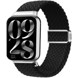 INF Bracelet En Nylon Tressé Noir Obsidienne Pour Xiaomi Smart Band Xiaomi 9 Pro