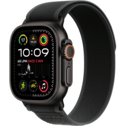 Apple Watch Ultra 2 Gps + Cellular 49 Mm Titane Noir Avec Bracelet Trail Loop Noir -