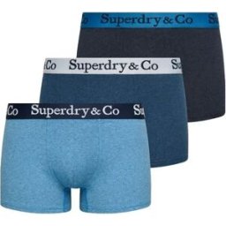 Superdry Boxers M3110481a Trunk 3 Unités Navy Marl / Indigo Marl / BlueGrit M Homme