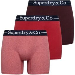 Superdry Boxers M3110480a 3 Unités Port Marl / Red Marl / Red Grit 2XL Homme