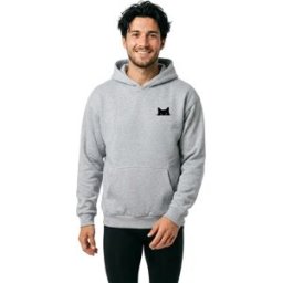 Mc Clothes Sweat à Capuche Halloween Cat Grey 2XL Homme