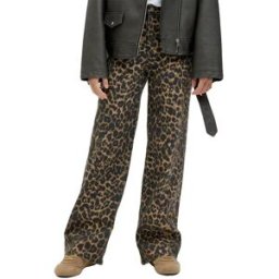Jack & Jones Pantalon Taille Haute Sarah Tokyo Leo Wide Leg Jjxx Cornstalk / Aop Leopard M Femme