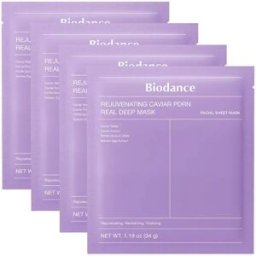 Biodance Masque Facial Rejuvenating Caviar Pdrn Real Deep 4 Unités Black / Gold One Size unisex