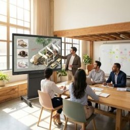 LG CreateBoard TR3DQ Écran interactif UHD 75'' Écran interactif UHD de 75 pouces avec Android 14, fonction multitouch 50 points et partage sans fil