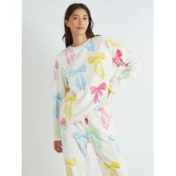 Skinnydip Skinnydip Multicolour Bow Twosie Fleece Pyjamas Set Rose S (FR 38-40)