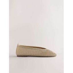 Next Ballerines Forever Comfort échancrées au crochet doré EU 43 (UK 9)