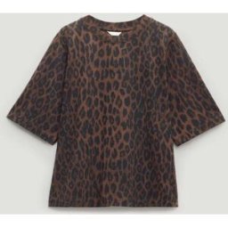 Hush Hush Romina Leopard Print T-Shirt Imprimé animal M-Large (FR 42-48)