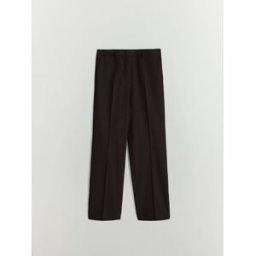 BHOEM Pantalon cigarette en laine Brun FR 48 (EU 46)