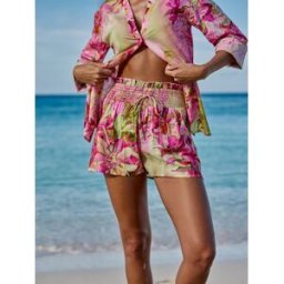 Lipsy Short de plage imprimé fleuri Lipsy Rose M (FR 42-44)