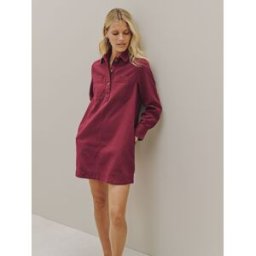 Next Mini robe en sergé à manches longues rouge FR 54 (EU 52)