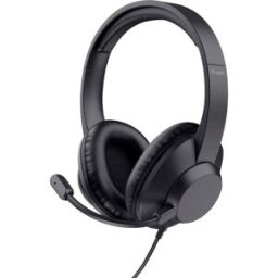 Trust Ayda Max - Headset - On-Ear - kabelgebunden Casque supra-auriculaire filaire Stereo noir Suppression du bruit du microphone micro-casque ordinateur