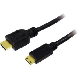 Câble de raccordement LogiLink HDMI Fiche mâle HDMI-A, Fiche mâle HDMI-Mini-C 1.00 m noir CH0021 4K UHD Câble HDMI
