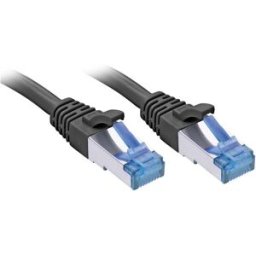 LINDY 47420 RJ45 Câble réseau, câble patch CAT 6a S/FTP 20.00 m noir contacts dorés 1 pc(s)