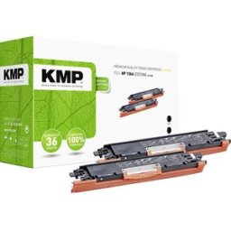 KMP H-T148D Toner paquet de 2 remplace HP 126A, CE310A noir 2400 pages compatible Cassette de toner