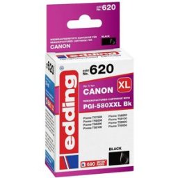 Edding Encre remplace Canon PGI-580BK XXL compatible noir EDD-620 18-620