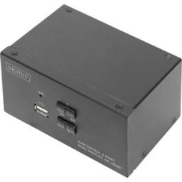 Digitus DS-12860 2+1 ports Commutateur KVM HDMI télécommande, clavier 3840 x 2160 Pixel