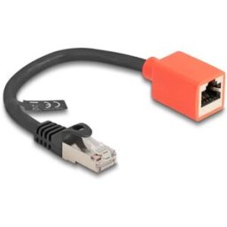 Delock 88197 RJ45 Câble réseau, câble patch CAT 6a S/FTP 0.20 m noir, rouge blindé 1 pc(s)