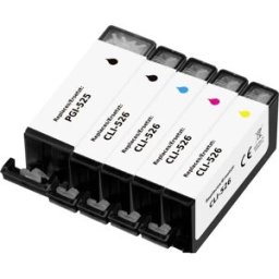 Renkforce Encre remplace Canon PGI-525PGBK, CLI-526BK, CLI-526C, CLI-526M, CLI-526Y compatible pack bundle noir, cyan, magenta, jaune, noir photo