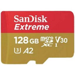 SanDisk Extreme Carte microSDXC 128 GB Class 10, UHS-I, v30 Video Speed Class résistance aux chocs, étanche