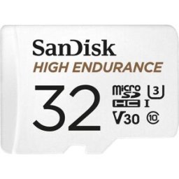 SanDisk High Endurance Monitoring Carte microSDHC 32 GB Class 10, UHS-I, UHS-Class 3, v30 Video Speed Class avec adaptateur SD