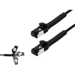 BKL Electronic 144014 RJ45 Câble réseau, câble patch CAT 8.1 U/FTP 3 m noir 1 pc(s)