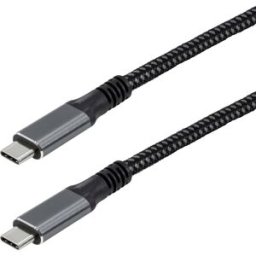 Maxtrack Câble USB-C USB 3.2 Gen2 USB-C® mâle 2 m noir connecteur utilisable des deux cotés, contacts dorés C531-2L