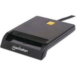 Manhattan Lecteur De Carte Externe Usb-a Contact Smart Card Reader Black One Size unisex
