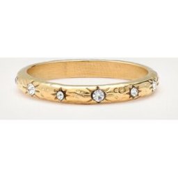 Bague Bold avec strass 'martelée' My Jewellery Doré 19 femme