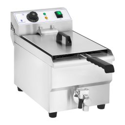 Friteuse électrique - 10 l - 3000 W - Robinet de vidange - Royal Catering