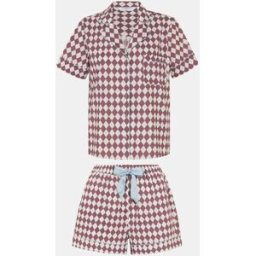 Accessorize Accessorize Diamond Print Short Pyjama Set Brun S (FR 38-40)