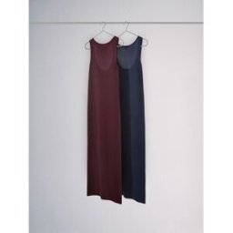 The Set The Set 2 Pack Sheer Knit Slash Neck Scoop Back Maxi Dress rouge XS (FR 36)
