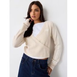 adidas originals adidas Originals x Jennie Knit Wrap Cardigan naturel FR 42 - 42 (EU 40-42)