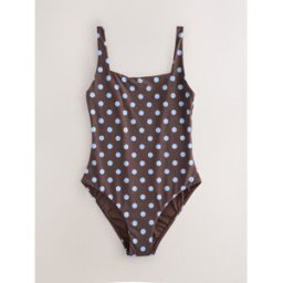 Next Maillot de bain côtelé à col carré Brun FR 54 (EU 52)