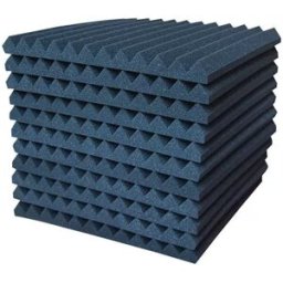 INF Panneaux en mousse acoustique - Absorption sonore élevée, auto-adhésifs pour studios et home cinéma M Le noir paquet de 12