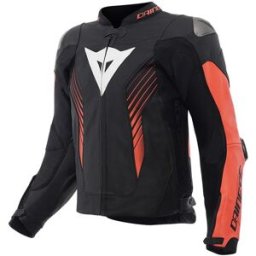 Blouson Cuir Super Speed 5 DAINESE noir/rouge/blanc male