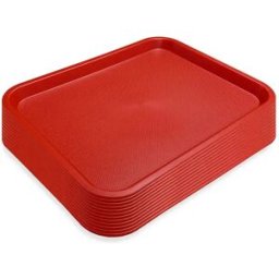 Denox Plateau Fast Food 35x27 Cm 12 Unités Red One Size