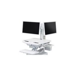 Ergotron composant de montage - de part et d'autre - pour 2 ecrans LCD - kit double moniteur - blanc