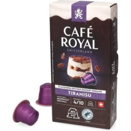 Café Royal Tiramisu - 10 Capsules de café pour Nespresso® - Lungo - Café Tiramisu - Compatible Nespresso®