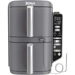 Air Fryer Ninja DoubleStack XL, verticale, thermosonde intelligente, 9.5L, 6-en-1, Noir Gris SL451EU par SharkNinja