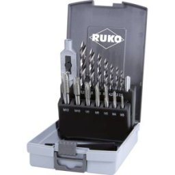 RUKO 259004RO ULTIMATECUT Set de tarauds manuels 15 pièces métrique M3 - M12 DIN 352, DIN 338 HSS 1 set