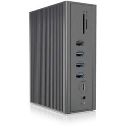 ICY BOX Station daccueil USB-C® IB-DK2262AC, USB 3.0 Notebook DockingStation, USB 3.0 auf: 6x USB 3.0+2x HDMI® Convient pour les marques: universel