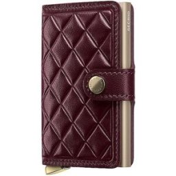 Secrid Portefeuille - Miniwallet Premium Emboss Diamond bordeaux rouge foncé