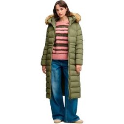 Superdry Veste Faux Fur Fuji Longline Wild Khaki S Femme