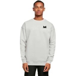 Mc Clothes Sweat-shirt Halloween Cat Light Asphalt XL Homme