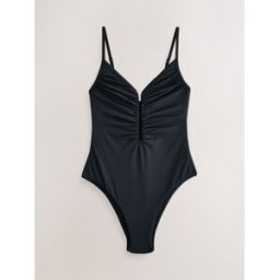 Next Maillot de bain plongeant gainant Noir FR 42 Tall (EU 40 T)