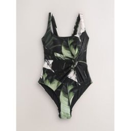 Next Maillot de bain gainant à empiècements torsadés Noir FR 56 (EU 54)