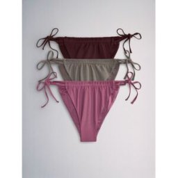 The Set The Set 3 Bas de bikini à nouer Rose XS (FR 36)