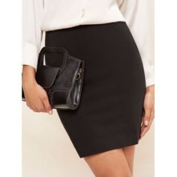 Friends Like These Des amis aiment cette mini-jupe extensible sculptante Noir FR 38 (EU 36)