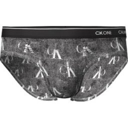 Calvin Klein - Slip hip brief logo texturé imprimé noir L