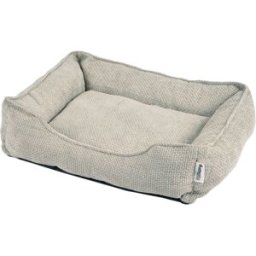 Love Stories - Panier rectangle velours chenille polyester 65*50*18cm granit lin OS